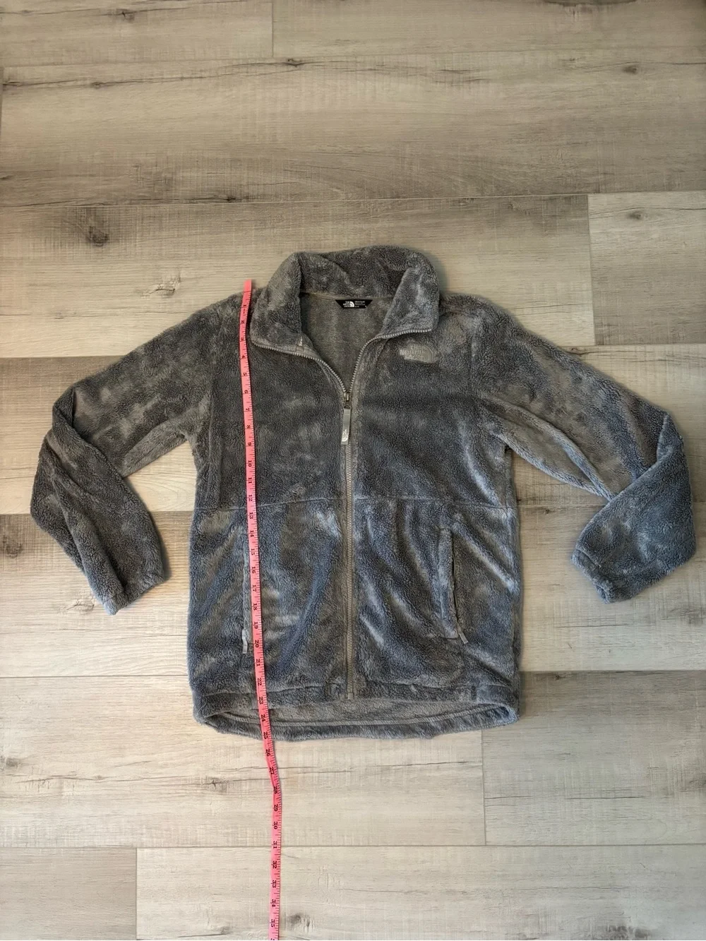 The North Face Fleece Jacket Gray Girls XL 18 Full Zip Cozy (Fits Women XS S)